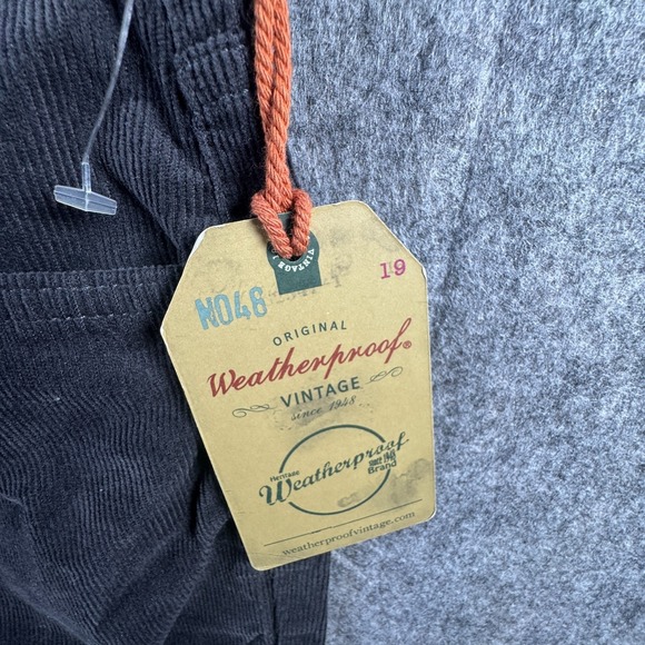 Weatherproof Vintage Mens Iron Gray 38x32 Corduroy 5 Pocket Straight Fit Pants - Picture 6 of 16